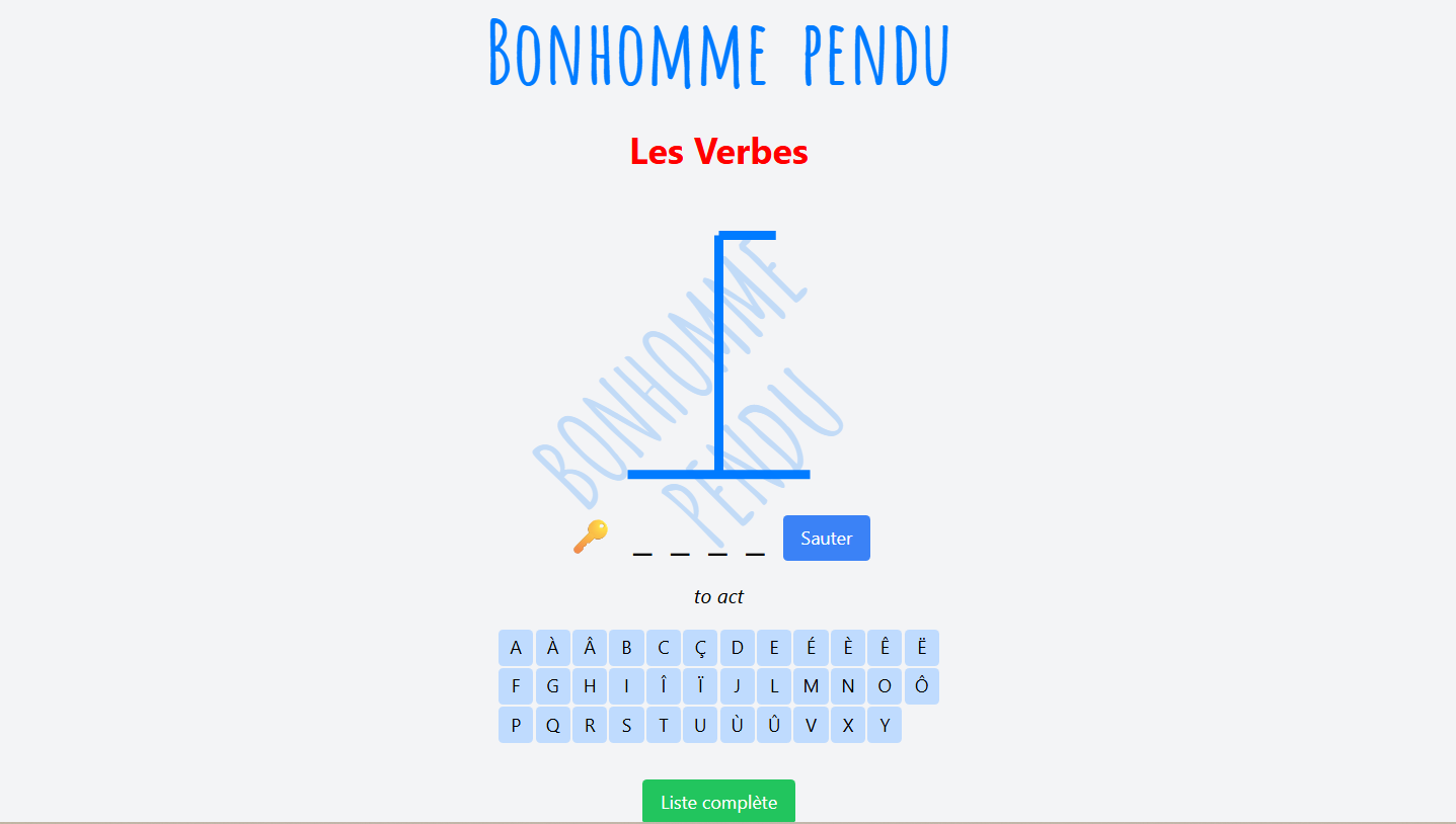 Bonhomme Pendu Verbes preview